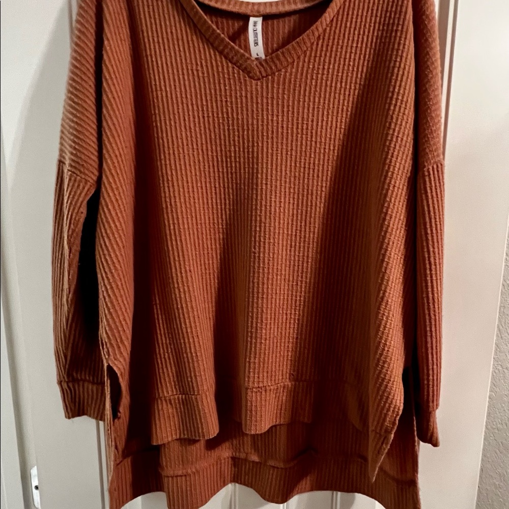 Burn orange boutique top